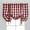 Red&White, variant on Clearance Sale!Buffalo Plaid Blackout Tie Up Curtain,Rod Pocket Blackout Tie Up Curtain for Kitchen,23.62"X47.24"