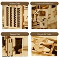 thumbnail image 4 of ROKR 3D Wooden Puzzle for Adults-Mechanical Car Model Kits-Brain Teaser Puzzles-Vehicle Building Kits-Unique Gift for Kids on Birthday/Christmas Day(1:40 Scale), 4 of 7