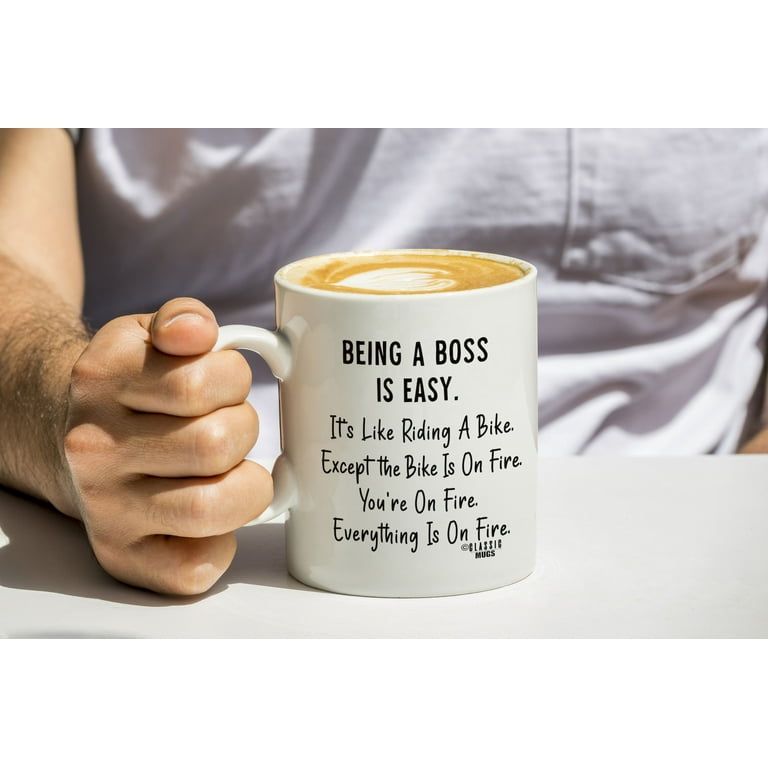 Mug A Day Being A Boss Is Easy Funny Gag Gift Ideas for Bosses at