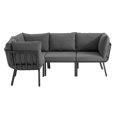 thumbnail image 1 of Modway Riverside Sectionnel d'Extérieur en Aluminium de Patio, 4 Pcs, 1 of 11
