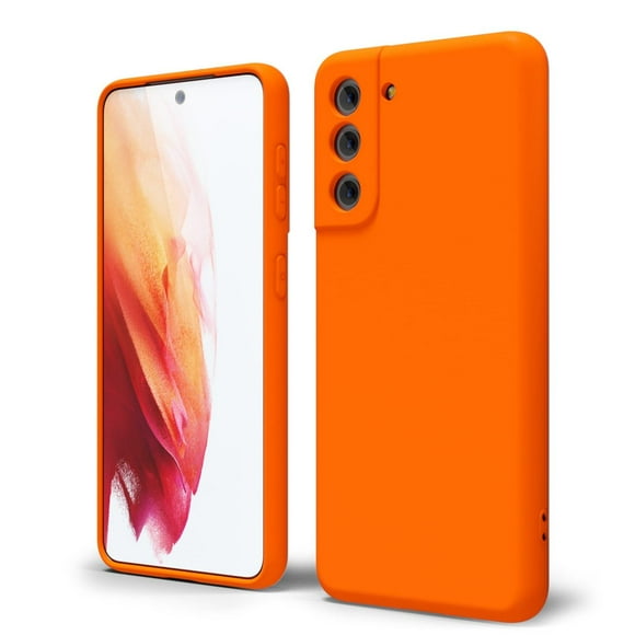 oakxco - Funda de silicona líquida para Samsung Galaxy S21 Plus, color sólido fluorescente, delgada,