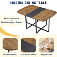 thumbnail image 4 of 7-Piece Dining Table Set for 6,Modern Dining Table Set for 6 with Cushioned Chairs,60" Wood Kitchen Table Set for Home, Apartment,Office,Conference Room,Small Spaces, Space-Saving, 4 of 10