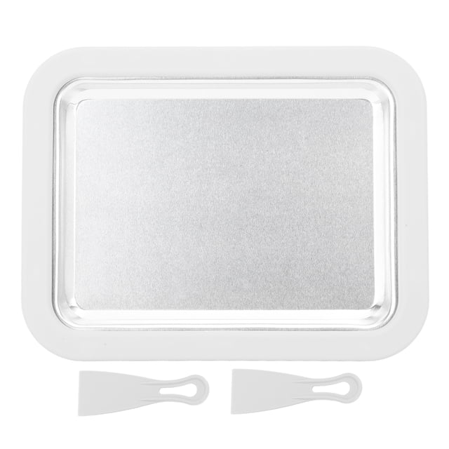 Máquina para hacer helados instantáneos Pan Roll Yogurt helado Sorbete Gelato Diversión familiar Saludable Helado casero DIY Pequeño panel de aleación de aluminio Blanco