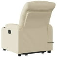 thumbnail image 2 of vidaXL Electric Stand up Massage Recliner Chair Cream Fabric, 2 of 9