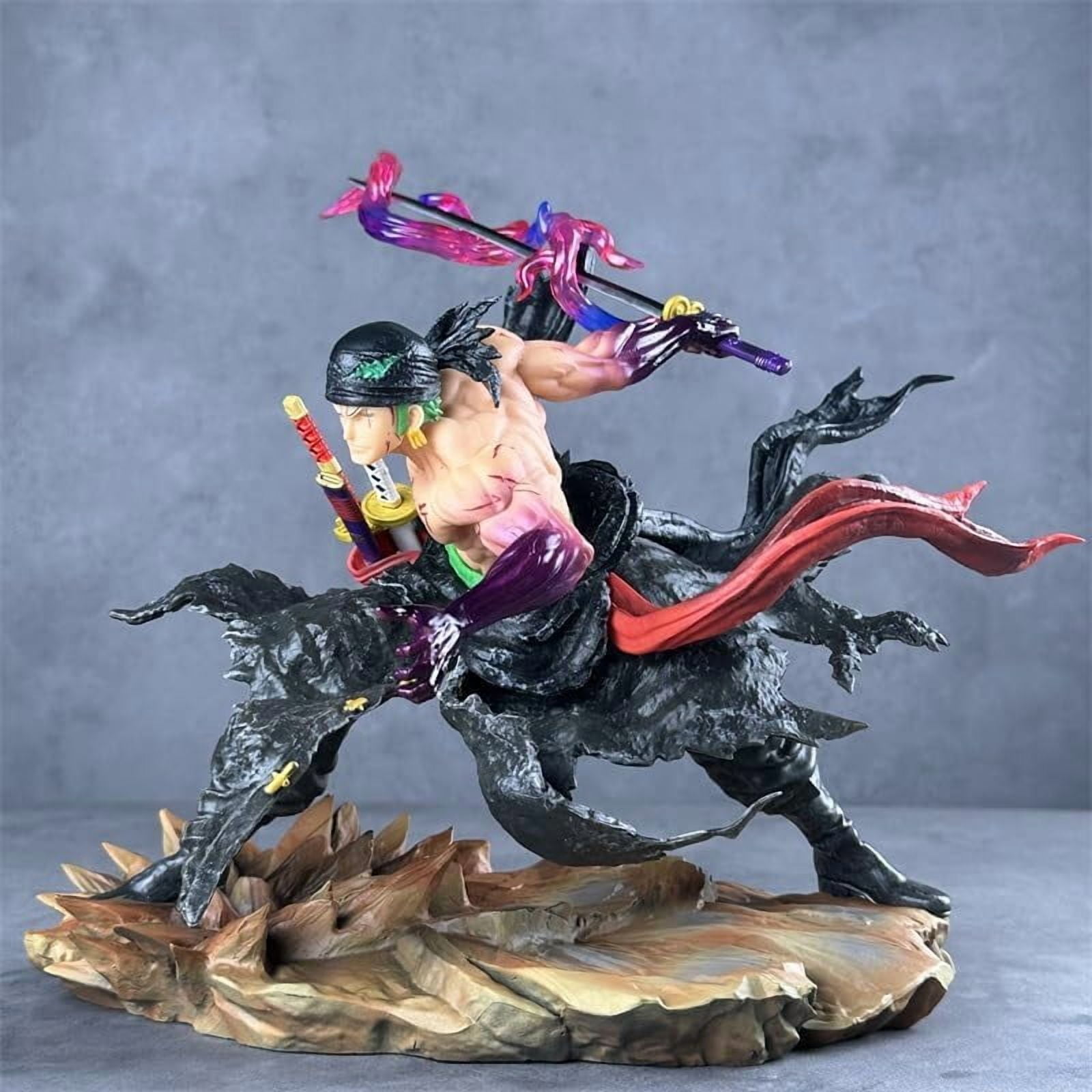 Zoro Figure One Sword Style Zoro Anime Figures 26cm/10.2inch PVC Anime Character Collection Statue Model Decoration Ornament Gifts