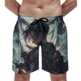 thumbnail image 5 of Attack On Titan Men's Swim Trunks Board Shorts Drawstring Elastic Waist Quick Dry Swimsuits Beach Shorts with Pockets 3XL, 5 of 8