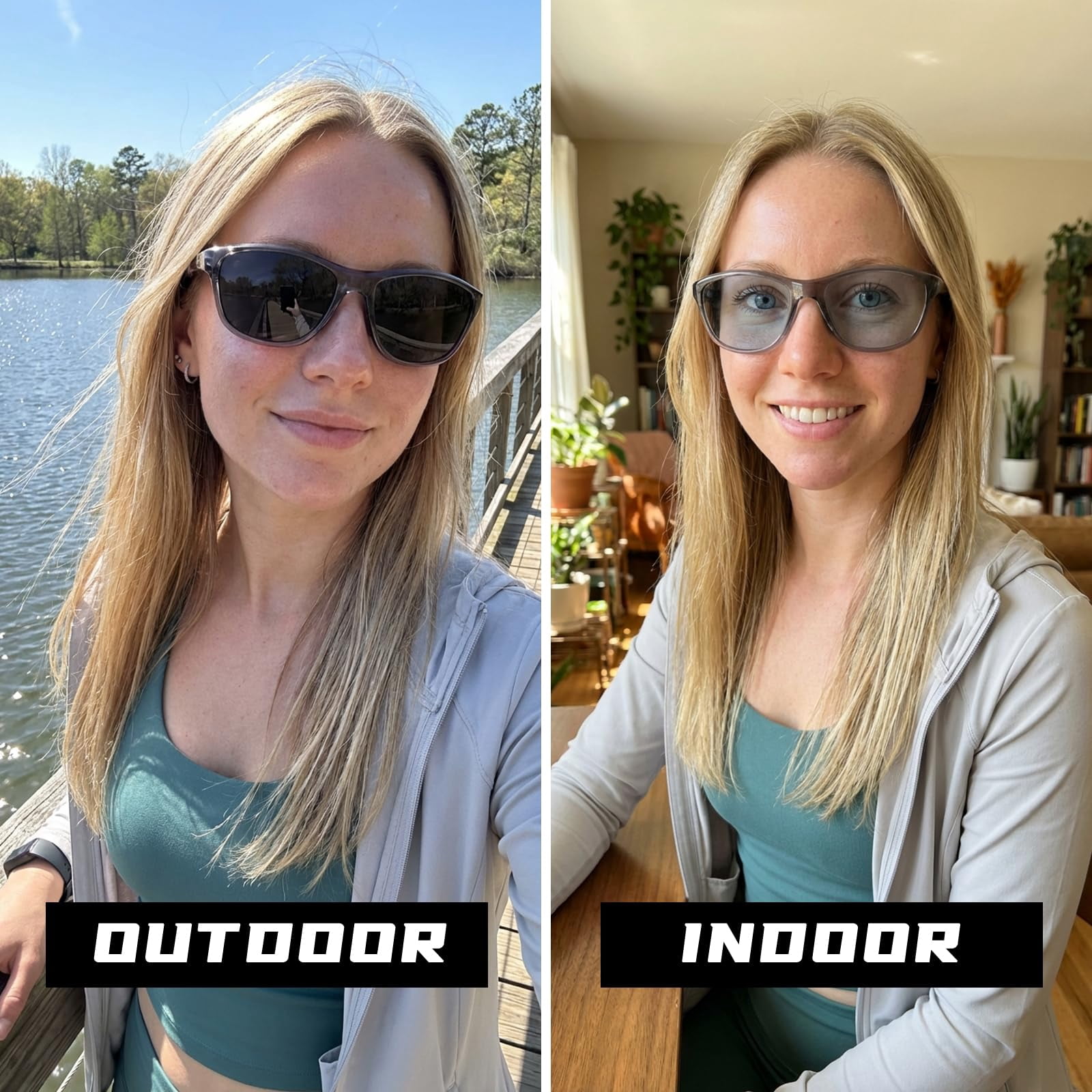 Myiaur Photochromic Sunglasses for Women Men, Polarized Sports Sun Glasses for Running Cycling Outdoor UV400 Protection
