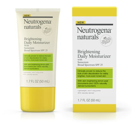 Neutrogena Naturals Brightening Daily Moisturizer SPF 25, 1.7 fl. (Best Moisturiser For Oily Skin With Spf)