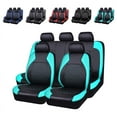 thumbnail image 4 of 9 Pieces PU Leather Full Set Car Seat Covers With Hooks, Front And Rear Seat Split Bench Auto Seat Protector, Universal For Cars Trucks And SUVs, 4 of 9