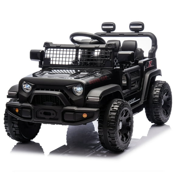 24V Kids Ride on Car W/Parents Control,Four-wheel suspension,2WD,Power display,Bluetooth,MP3,Music,LED headlight,Provide a speed of 1.86-3.11MPH For Kids Around 3 years old, Black