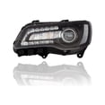 thumbnail image 4 of Headlight Assembly - Compatible/Replacement for '18-21 Chrysler 300 - Halogen, Projector, Black Bezel - Pair, Left Driver + Right Passenger Set - 68402948AA, 68402949AA - CAPA, 4 of 4