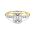 thumbnail image 3 of 5 Carat IGI Certified Emerald Shape Lab Grown Diamond Engagement Ring | 14K Yellow Gold | Lumina Halo Eternity Diamond Ring | FG-VS1-VS2 Quality Friendly Diamonds, 3 of 4