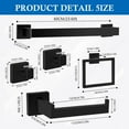 thumbnail image 2 of Godance 5-Piece Matte Black Bathroom Hardware Accessories Set, SUS304 Stainless Steel Bath Towel Bar Set Wall Mounted, 24 Inch Hand Towel Bar, Toilet Paper Holder, Towel Ring, Towel Hooks, 2 of 9