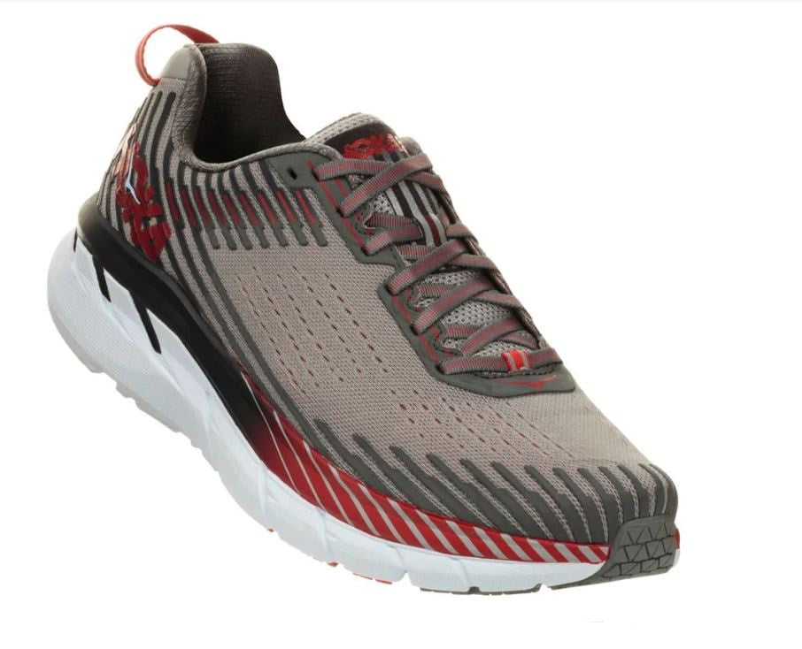 Men's Hoka One One Clifton 5 Running Athletic Shoes Alloy Steel Gray 