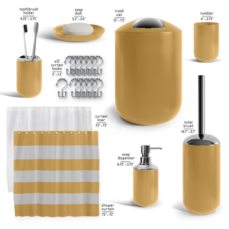 Hearth & Harbor 20-Piece Bathroom Accessories Set, Gold photo 2