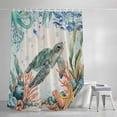 thumbnail image 4 of Sea Turtle Coastal Standard Shower Curtain Set, Waterproof Shower Curtains for Bathroom, Summer Nautical Starfish Coral Beige Washable Fabric Bath Curtain for Bathtub with Hooks 72x72 Inches, 4 of 9