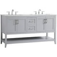 thumbnail image 4 of Elegant Decor Aubrey 60" Double Quartz Top Bathroom Vanity in Gray, 4 of 15
