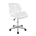 thumbnail image 1 of ViscoLogic JAGER Quilted Comfort Computer Desk Office Chair Stool (White), 1 of 1