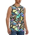 thumbnail image 2 of Pofeuu Colored Glass Print Men's Muscle T-Shirt, Sleeveless, Muscle Tank, Classic Muscle Tee Top For Men Casual Sleeveless Muscle T-Shirt Trendy Clothes-Medium, 2 of 7