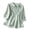 Green, variant on HOMBOM Womens 3/4 Sleeve Shirts Beige Cotton Linen Summer Soft Button down Floral Blouse for Young Women