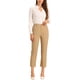 thumbnail image 2 of Pantalones de trabajo de mujer Inspire Chic de cintura alta, con elástico en la parte posterior, de longitud hasta el tobillo, talla XL, color caqui claro, sólido, 2 of 5