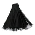 thumbnail image 4 of segolike Ballroom Dance Skirt Women Dancing Costume Clothes Flamenco Skirt Belly Dancing Dress Long Swing Race Skirt for Cha Cha Waltz Black M, 4 of 8