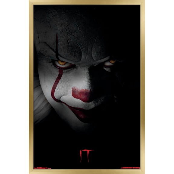 IT - Pennywise Wall Poster, 22.375" x 34", Framed