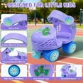 thumbnail image 5 of JZY Adjustable Toddler Quad Skates for Boys & Girls Ages 2-6 - Safe Comfortable 4-Wheel Beginner Roller Skates, Violet, 5 of 8