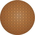 thumbnail image 1 of Ahgly Tapis Rond Lavable en Machine Intérieur Transitionnel Orange, 4 Pieds Rond, 1 of 7