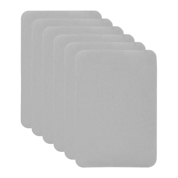 Uxcell 6Pcs Parches de Reparación de Tela para Sofá Parches de Tela Autoadhesivos 4.13" x 6.1" Gris Claro
