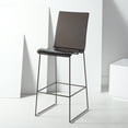 thumbnail image 2 of SAFAVIEH Couture Bryant Square Mid Back Bar Stool, Smoke Grey/Gunmetal, 2 of 13