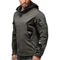 thumbnail image 7 of RYDCOT Men's Cargo Hoodie Waterproof Fleece Lined Ski Jacket Winter Warm Full-Zip Military Army Outdoor Hiking Coat with Muti Zip-Pockets Gray, 7 of 7