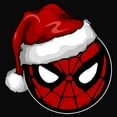 thumbnail image 2 of Junior's Marvel Christmas Spider-Man Santa Hat  Cowl Neck Sweatshirt Black 4X Large, 2 of 4