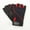 Black Lambskin, Red Spandex, variant on Ladies Large weight lifting gloves