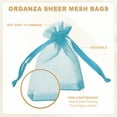 thumbnail image 3 of Uxcell Organza Bags, Favor Pouches Sheer Drawstring Mesh Bag for Gift Jewelry Christmas Wedding Festival Party Candy Sky Blue 2 in  3 in, 3 of 7