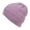 Lavender, variant on Rib Cable Knit Beanie Hat Winter Skull Ski Cap with Zigzag Stripe