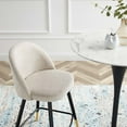 thumbnail image 4 of Counter Stool Chair, Set of 2, Fabric, Metal, Beige, Modern Contemporary Urban Design, Bar Pub Cafe Bistro Hotel Restaurant Hospitality, 4 of 10