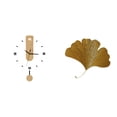 thumbnail image 1 of Escultura De Pared Abstracta, Decoración De Pared, Hierro Forjado, Hojas De Ginkgo, Grandes Números Romanos, Reloj De Pared Silencioso Para El Hogar, Sala De Estar, Oficina, Hotel., 1 of 8