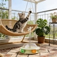 thumbnail image 4 of Interactive Tumbler Cat Toy Ball with Treat Dispenser, Feather & Bell - Self-Righting Puzzle Feeder for Mental Stimulation and Play, 4 of 6