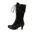 thumbnail image 6 of Shadoumai Floral Lace Victorian Knee High Boots Women Block Heel Lace Up Round Toe Vintage Witch Party Renaissance Shoes Wide Calf Boots, 6 of 9
