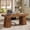 Mix Brown, variant on Tribesigns Wooden Executive Desk, 55-Inch Computer Writing Table with Double Pedestal, Light Brown