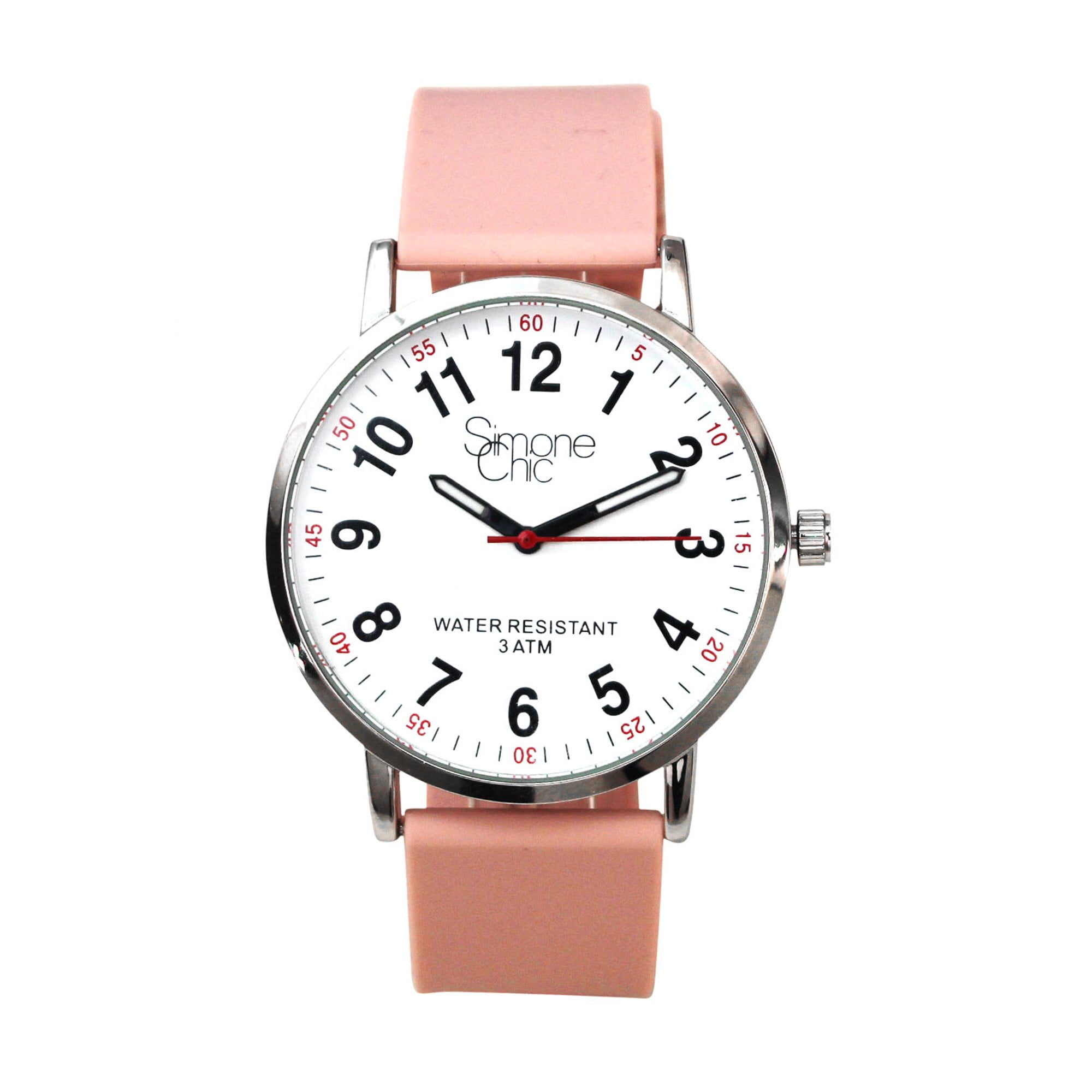Blekon Original Nurse Watch Medical Scrub Colors Red Fifteen Minute Pulsometer Easy Read Dial w Day and Date Indicator Second Hand Water Resistant Watch Walmart