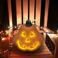 thumbnail image 6 of Opehuo Plastic Pumpkins Lantern,Halloween Light Up Pumpkin-Hollow Design,Lighted Pumpkin with Spooky Face,Halloween Pumpkin Decorations Party Favor Gifts,Cozy Warm Glow,B, 6 of 6