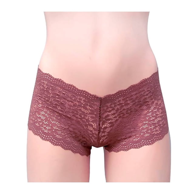 Bóxer Secret Treasures para Mujer, Encaje Cassis Lila Talla EG