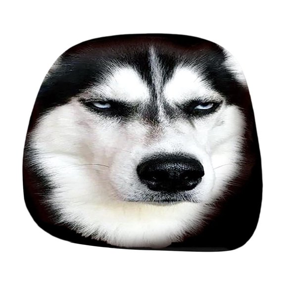 Double-Sided Printed Car Headrest Covers Funny Dog Car Headrest Covers