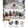 thumbnail image 2 of Garage Door Banner Cover 7 x 16 ft, Merry Christmas Winter Red Green Plaid Leopard Xmas Tree Christmas Garage Door Decorations Holiday Christmas Backdrop Decor for Winter New Year Xmas Party, 2 of 6