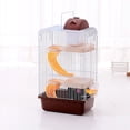 thumbnail image 2 of 21x27x45cm De lujo de tres capas Hamster Cage Pet House Portable Small Pets House Hamster House (Café), 2 of 5