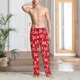 thumbnail image 2 of Fotbe Hohoho Pantalones de Pijama para Hombre, Pantalones de Dormir, Pantalones de Casa con Cintura Ajustable y Bolsillos-Small, 2 of 6