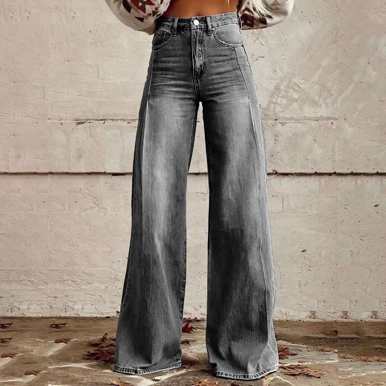 Flare Ladies Grey Bootcut Jeans Flare Jeans For Women High Waisted