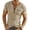 hgg125-Khaki, variant on Henley Shirts for Mens Half-zip Collar Short Sleeve Quick Dry Beach Tees Summer Henley Lightweight Hippie T-Shirts